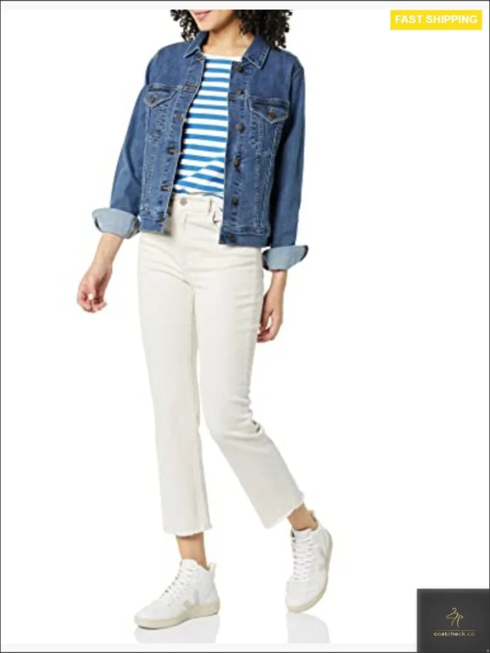 Classic Denim Jacket Regular Fit High Stretch Y2K Chic Layering Piece